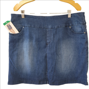 Classic Denim A-Line Skirt - Blue